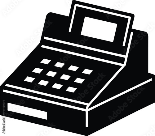  cash register icon simple on white .eps