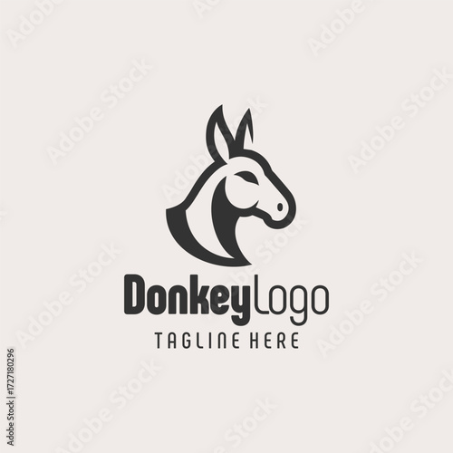 Original Black White Donkey Symbol