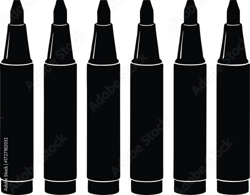  whiteboard marker set on white .eps