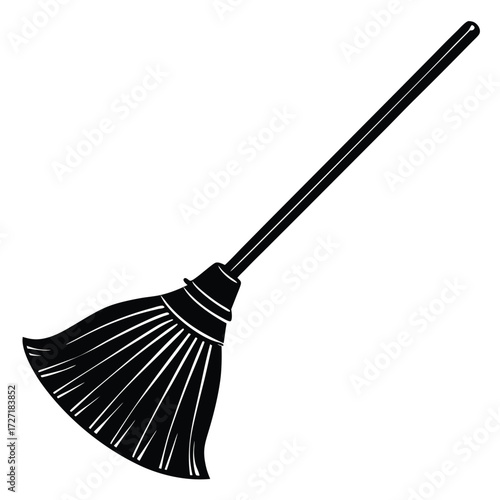 broom isolated on white