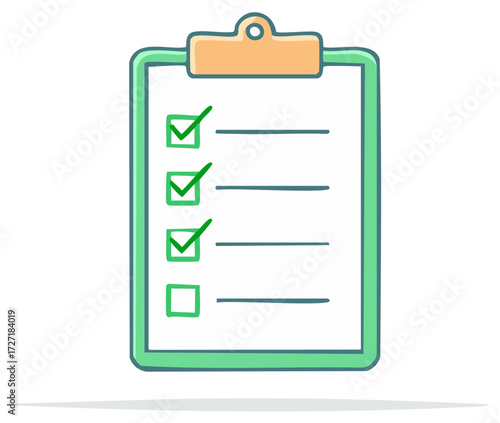 Clipboard checklist with boxes and checkmarks icon for task management