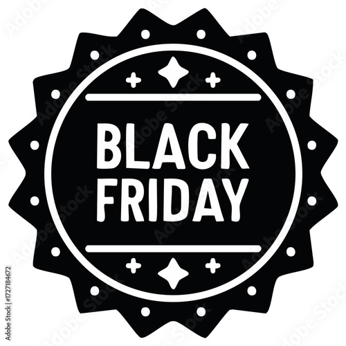 Black Friday Sale Promotion Graphic for Advertising Discount Season Event