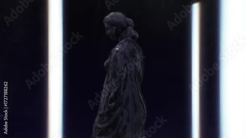  Statue in neon rods