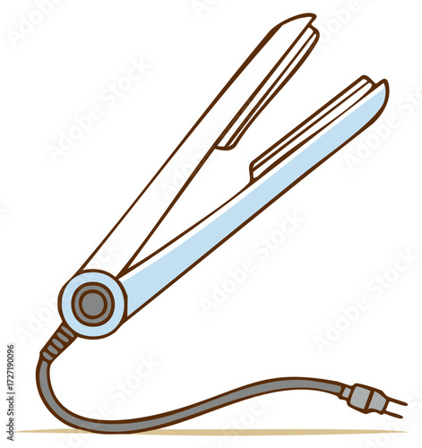 Styling tool flat iron for hair care and beauty with cord