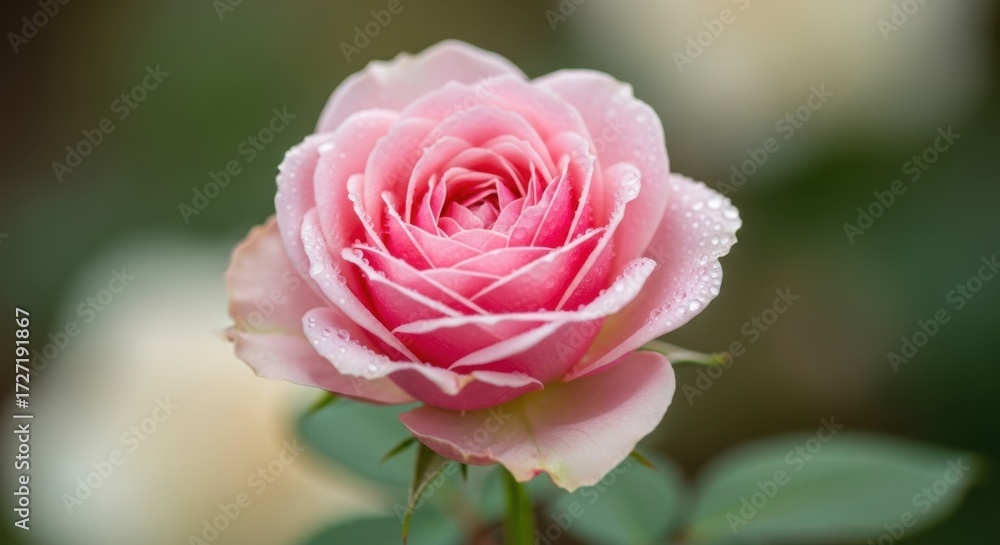 Fototapeta premium Single pink rose bloom
