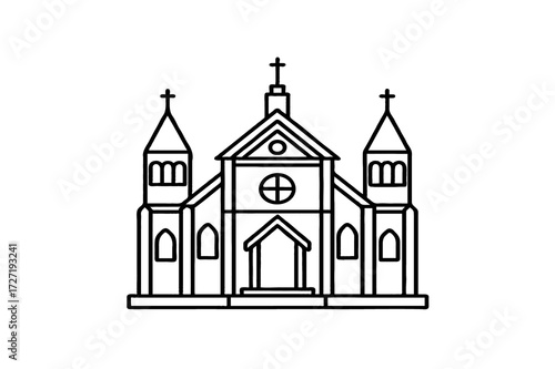 Wallpaper Mural Ornate building with spires and crosses architecture religious Torontodigital.ca