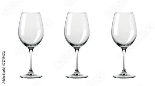 empty glass isolated on white
