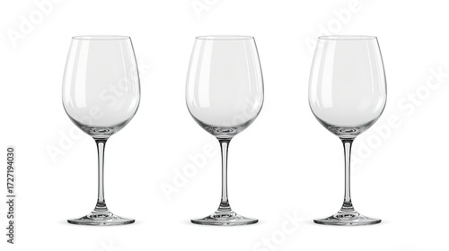 empty glass isolated on white