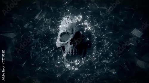  Glass skull breaks glass