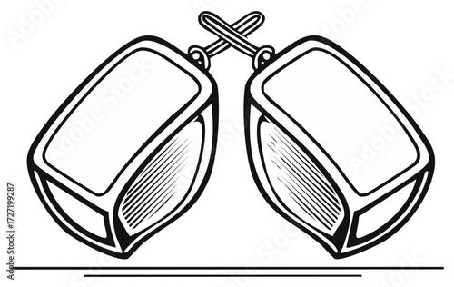 Two intersecting antique keychains with ornate rectangular fob shapes