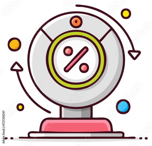 Animated Percentage Meter Showing Fluctuation And Rate Changes For Business Marketing