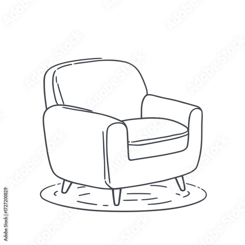 Soft black leather armchair or office chair isolated on white background, a comfortable furniture object for business interior design