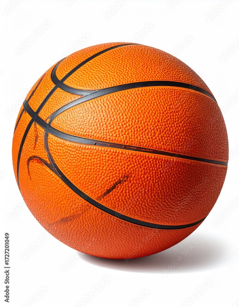 Fototapeta premium Orange basketball against white background