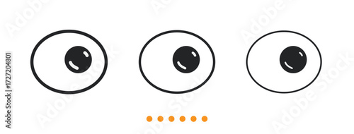 Egg icon. Thin line icon vector