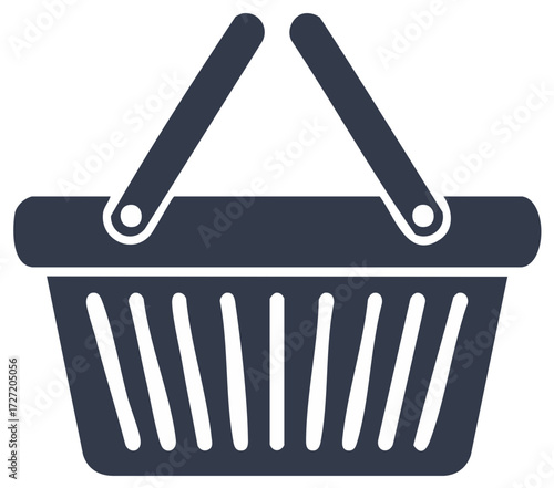 Shopping basket icon vector graphic for e-commerce and retail stores