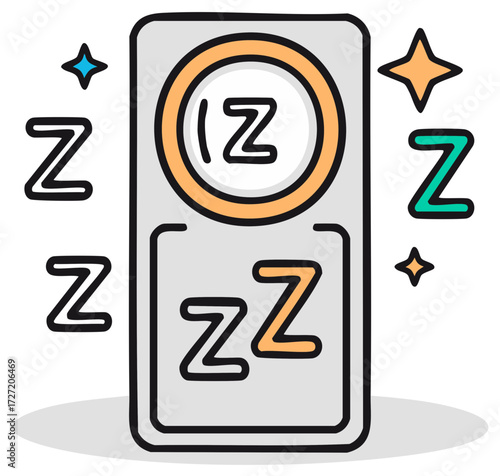 Blister Pack of Sleeping Pills with Zzz Symbol Cartoon Illustration for Insomnia