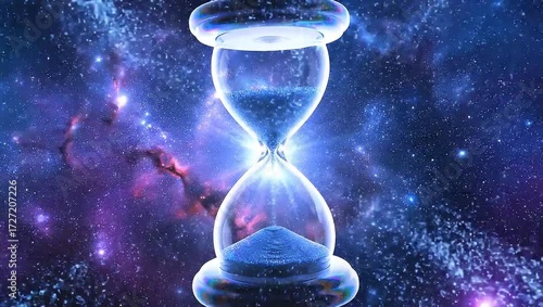 cosmic hourglass time flowing in universal space