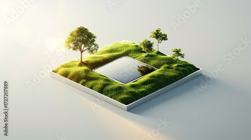 Isometric miniature landscape