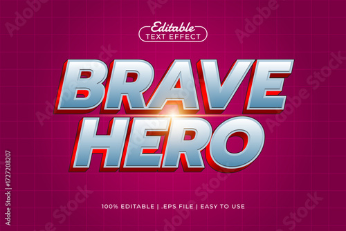 brave hero editable text effect