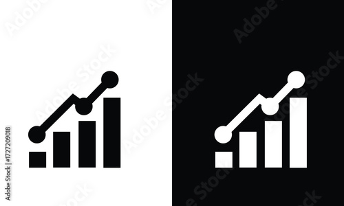 Business Growth and Progress Chart Icon.