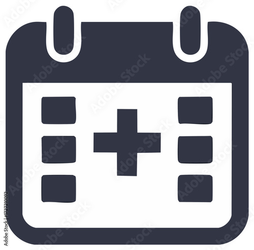 Medical calendar icon for scheduling health appointments and healthcare events