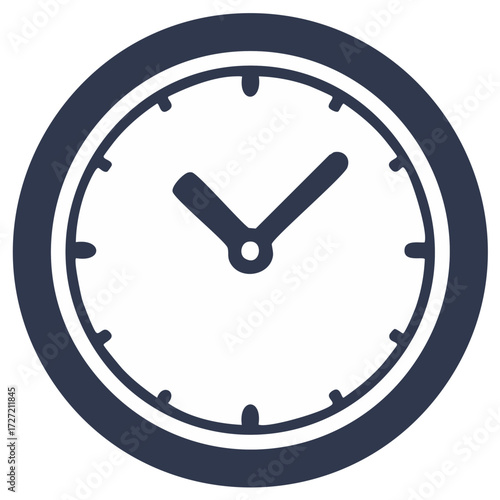 Simple circular clock face with hour and minute hands showing a specific time