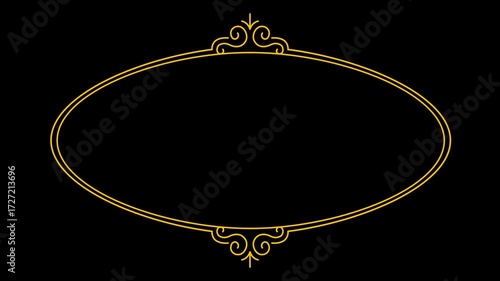 ellipse art deco frame background