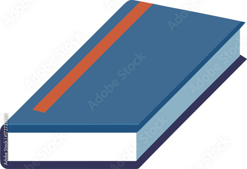Hardcover book mockup with dust jacket front view vector graphic