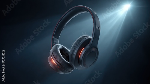 Over ear headphones display