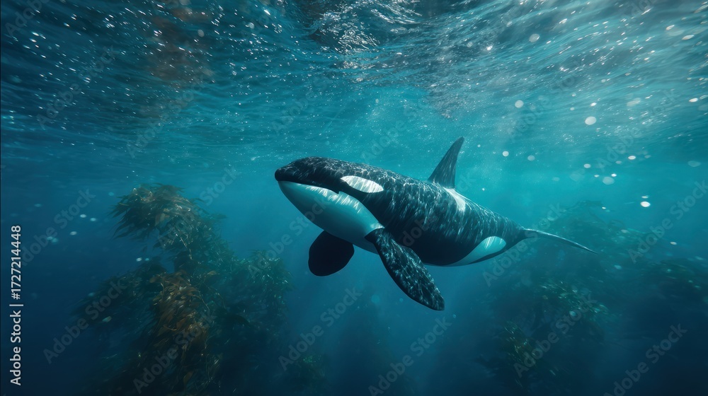 Fototapeta premium Orca underwater