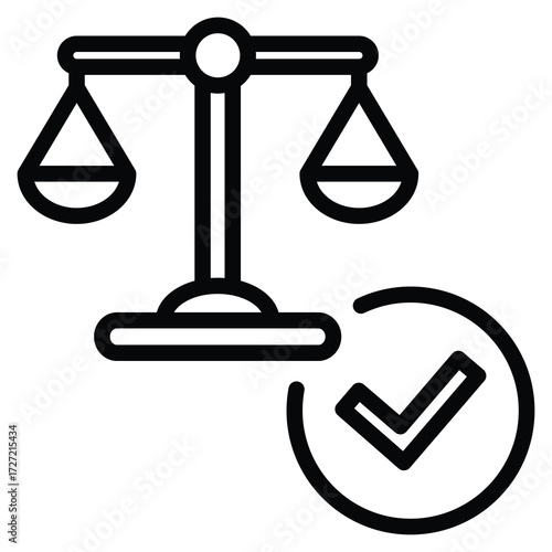 Legal Icon Line Vector Illustration