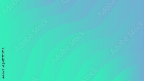 Abstract modern background featuring smooth wavy lines in a gradient blend of blue and green tones. Motion and depth with soft curved waves flowing composition. futuristic and dynamic feel tech