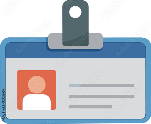 Matte finish id card mockup in holder vector illustration scalable eps icon