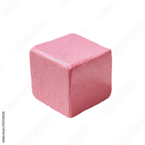 Wallpaper Mural Pink modeling clay cube block on transparent background Torontodigital.ca
