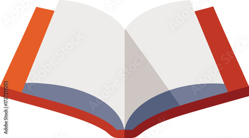 Open hardcover book mockup overhead view vector illustration scalable eps icon