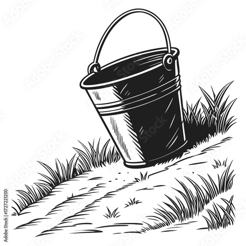 illustration of a bucket of oil