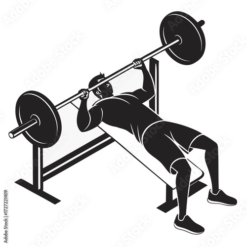 3d man lifting weights