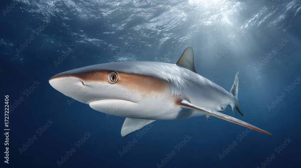 Fototapeta premium Underwater shark portrait