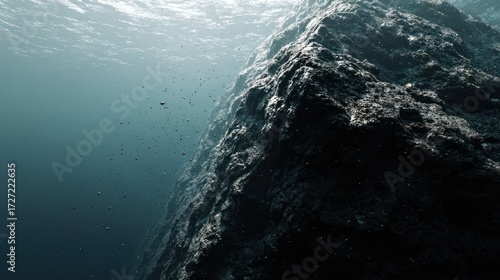 Underwater rock formation