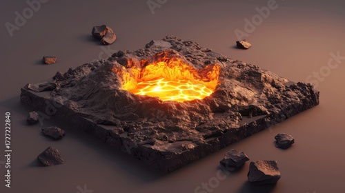 Volcanic eruption simulation