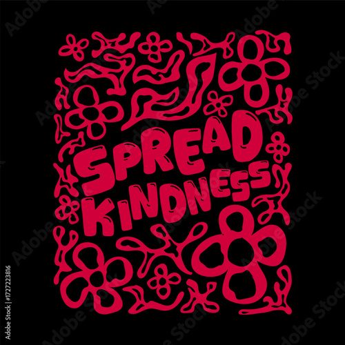 Floral mural inspired design with slogan typography, perfect for screen printing and casual wear.
