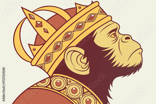  hanuman, hindu god, deity, golden crown, jewels, ornamental, mythological figure, divine being, ornate, intricate design, richly detailed, vibrant colors, divine, powerful, heroic, mythical creatur