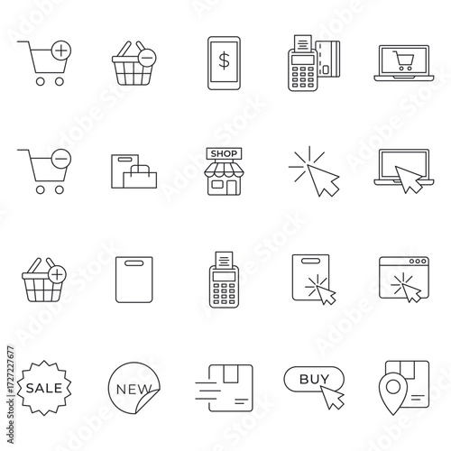Comprehensive Mega Pack E-commerce Line Icons