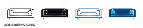 Sofa icon set.  Sofas, couches, and Modern, comfortable soft furniture collection for cozy home decor design, vector illustration .