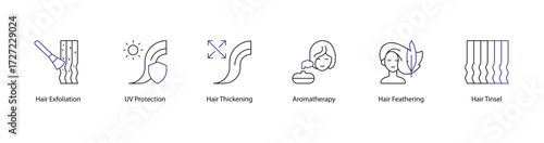 Specialized Hair Care and Protection Icons