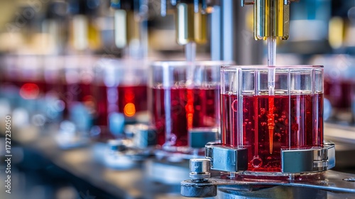 Industrial Precision with Automated Red Liquid Filling Process