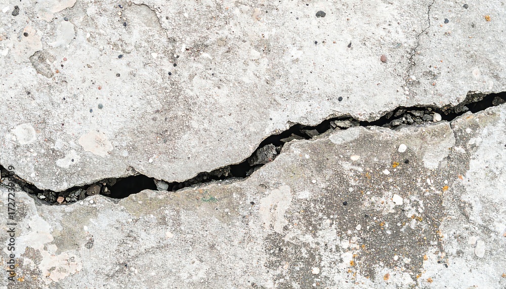 Fototapeta premium Cracked concrete pavement (1)