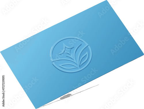Vector embossed surface business card mockup close up for professional branding