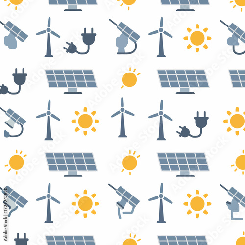 Seamless solar and wind energy pattern