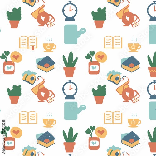 Seamless cozy lifestyle pattern